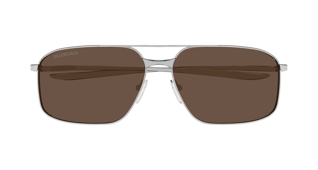 Óculos de sol balenciaga bb0492s 002 plateado pilot/navigator masculino tamanho 64mm - Vista de detalhe