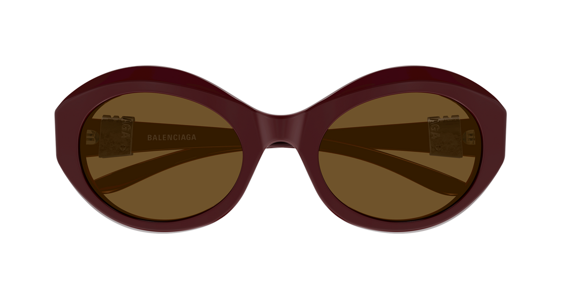 Óculos de sol balenciaga bb0460s 003 marron round/oval/panthos femenino tamanho 57mm - Vista de detalhe