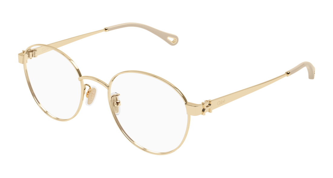 Brillen chloé ch0377oa 001 dorado round/oval/panthos femenino größe 52mm - Hauptansicht