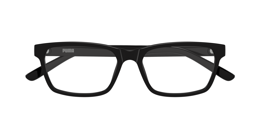 Óculos graduados puma pu0528o 006 negro rectangular / squared masculino tamanho 58mm - Vista de detalhe