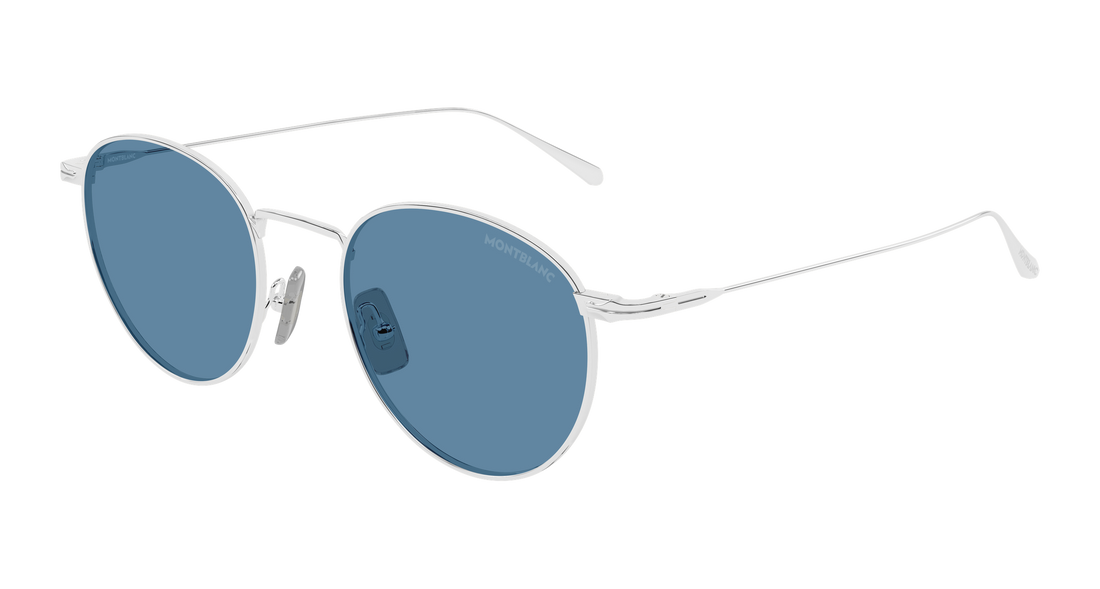 Gafas de sol montblanc mb0473s 005 plateado round/oval/panthos masculino talla 50mm - Vista principal