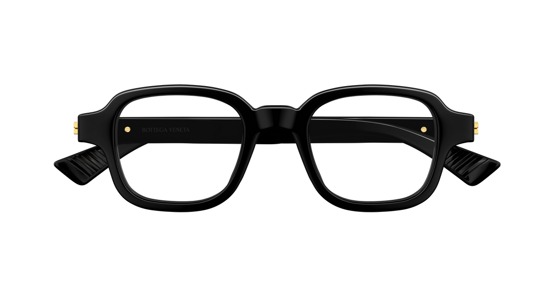 Occhiali da vista bottega veneta bv1462o 006 negro rectangular / squared masculino taglia 48mm - Vista dettagliata