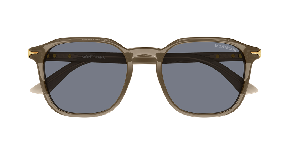 Lunettes de soleil montblanc mb0516s 004 marron rectangular / squared masculino taille 52mm - Vue détaillée