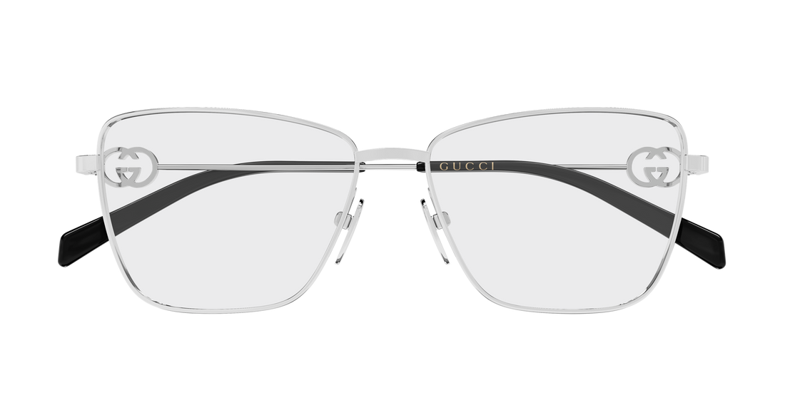 Lunettes de vue gucci gg2226o 002 plateado butterfly femenino taille 54mm - Vue détaillée