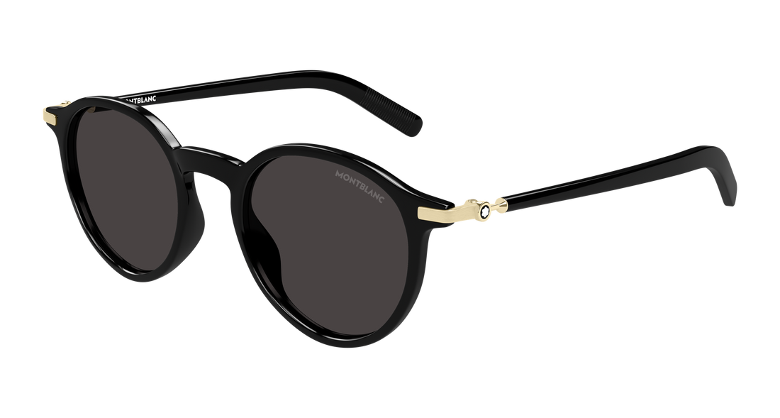Gafas de sol montblanc mb0461s 001 negro round/oval/panthos masculino talla 49mm - Vista principal