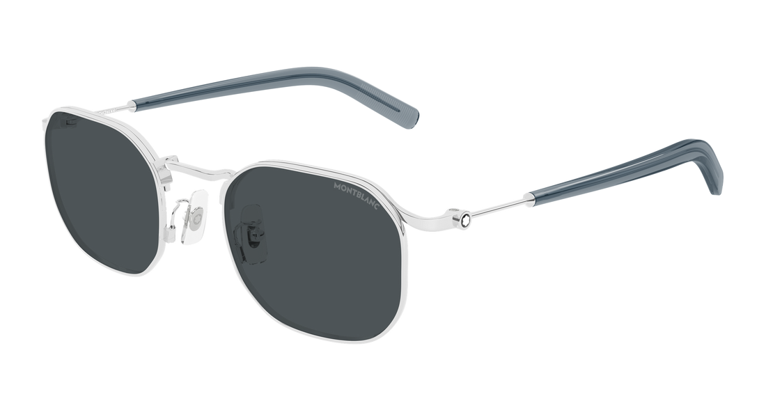 Gafas de sol montblanc mb0459s 002 plateado geometrical/directional masculino talla 50mm - Vista principal