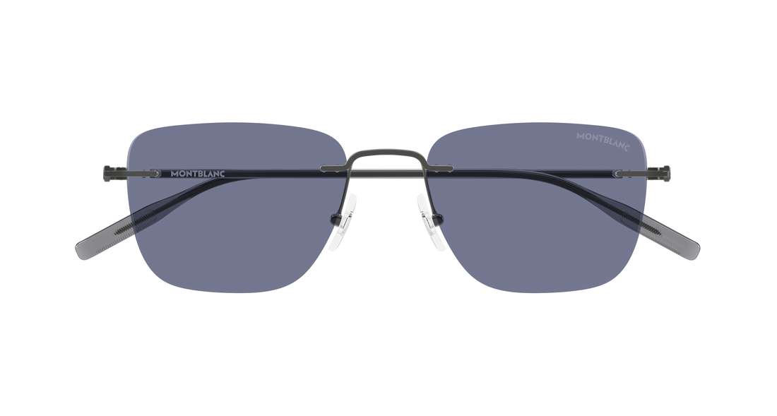 Gafas de sol montblanc mb0470s 004 plateado rectangular / squared masculino talla 54mm - Vista de detalle