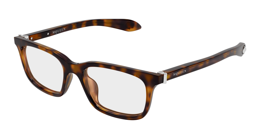 Lunettes de vue alexander mcqueen am0587o 002 havana rectangular / squared masculino taille 53mm - Vue principale