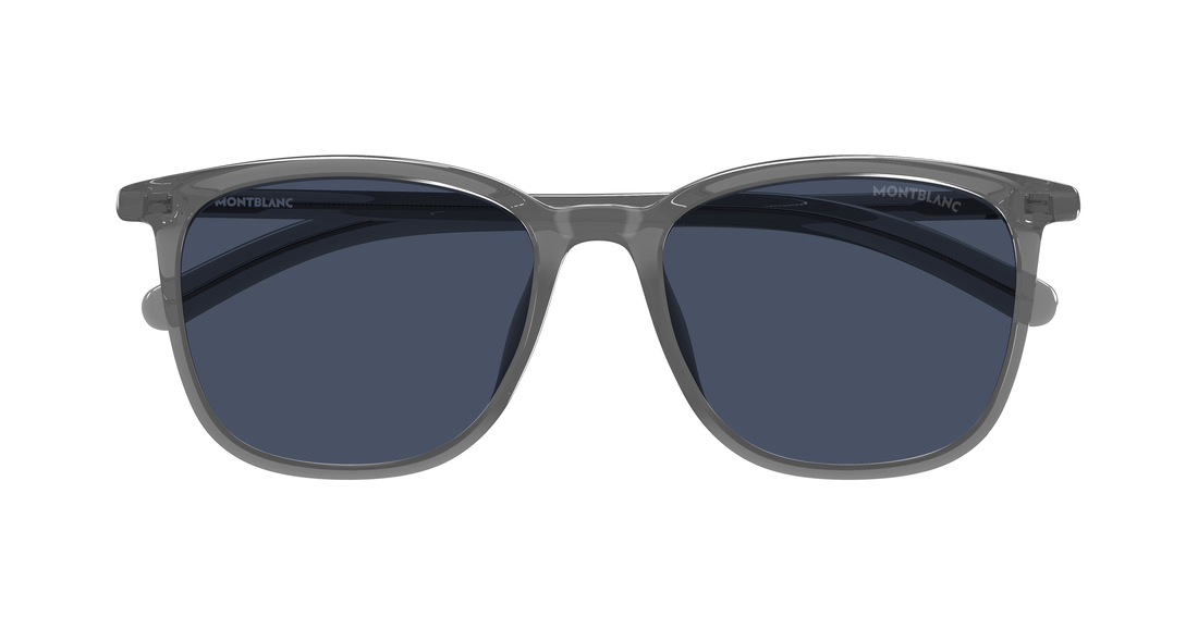 Gafas de sol montblanc mb0487sa 003 gris rectangular / squared masculino talla 56mm - Vista de detalle