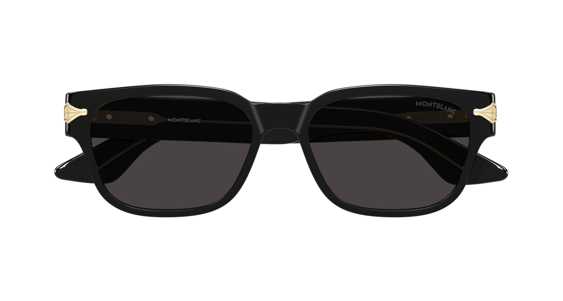 Gafas de sol montblanc mb0479s 001 negro rectangular / squared masculino talla 55mm - Vista de detalle