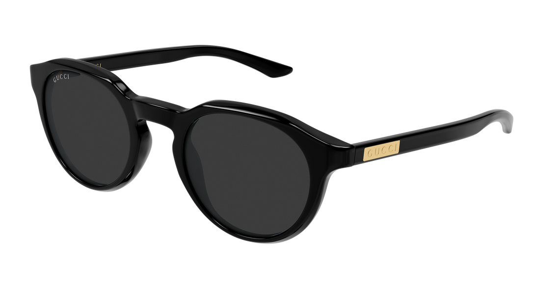 Óculos de sol gucci gg2079s 001 negro round/oval/panthos masculino tamanho 48mm - Vista principal