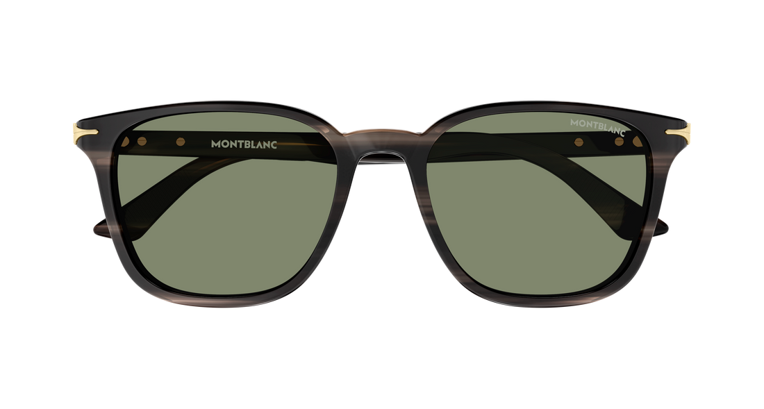 Lunettes de soleil montblanc mb0518sa 004 gris rectangular / squared masculino taille 55mm - Vue détaillée