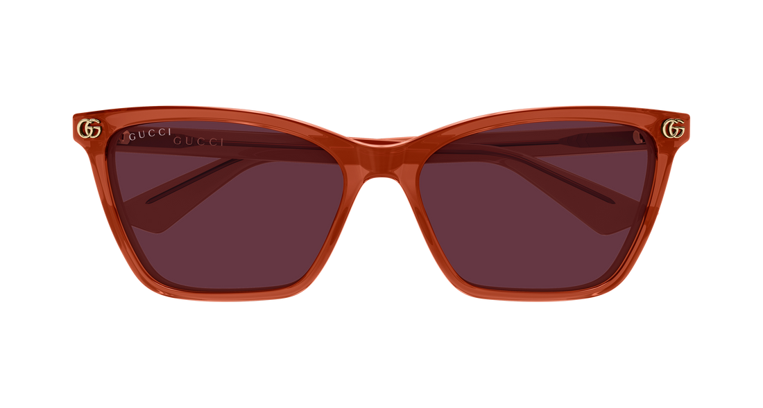Óculos de sol gucci gg2111s 004 naranja cat eye femenino tamanho 56mm - Vista de detalhe