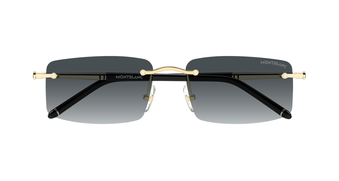 Gafas de sol montblanc mb0443s 007 dorado rectangular / squared masculino talla 56mm - Vista de detalle