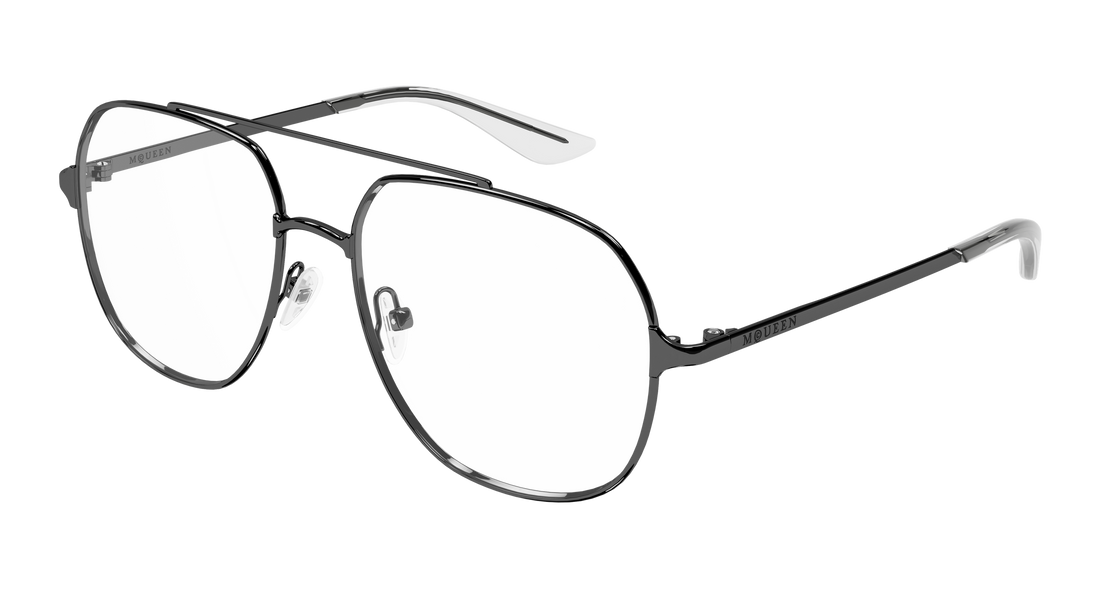 Lunettes de vue alexander mcqueen am0591o 003 plateado pilot/navigator unisex taille 55mm - Vue principale