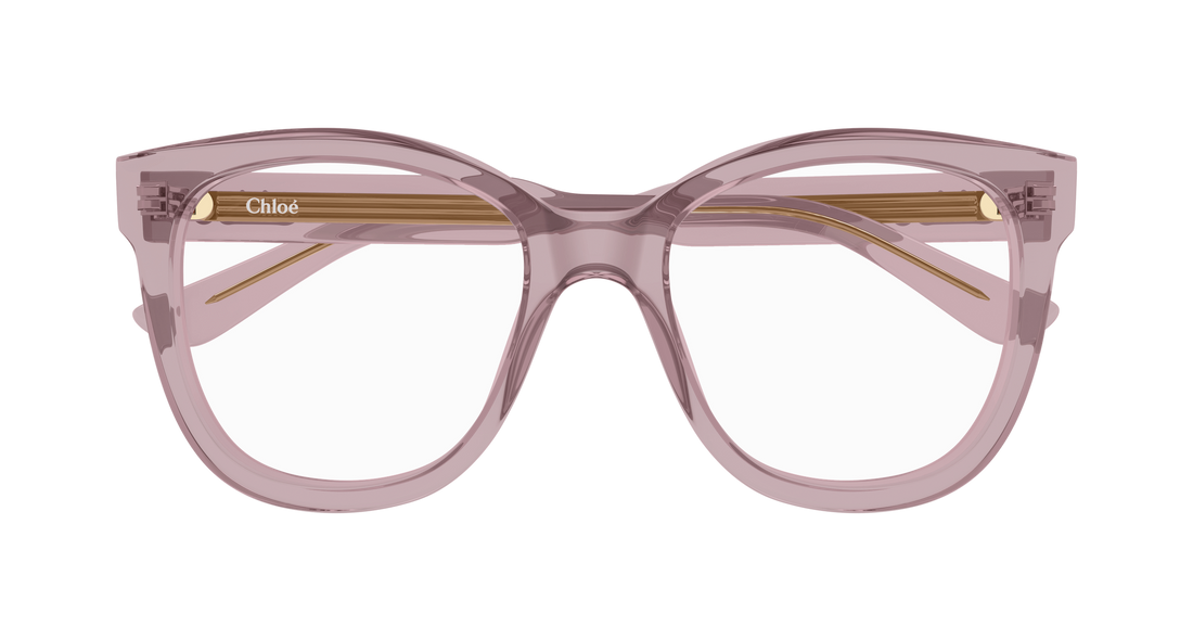 Prescription glasses chloé ch0378o 004 rosa rectangular / squared femenino size 54mm - Detailed view