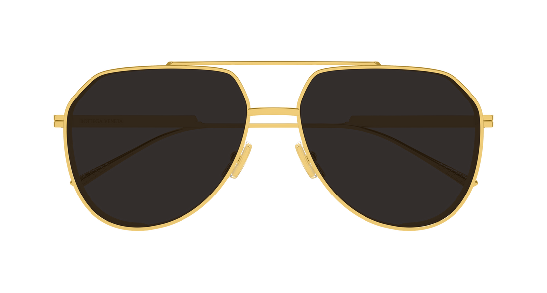 Occhiali da sole bottega veneta bv1465s 001 dorado pilot/navigator unisex taglia 60mm - Vista dettagliata