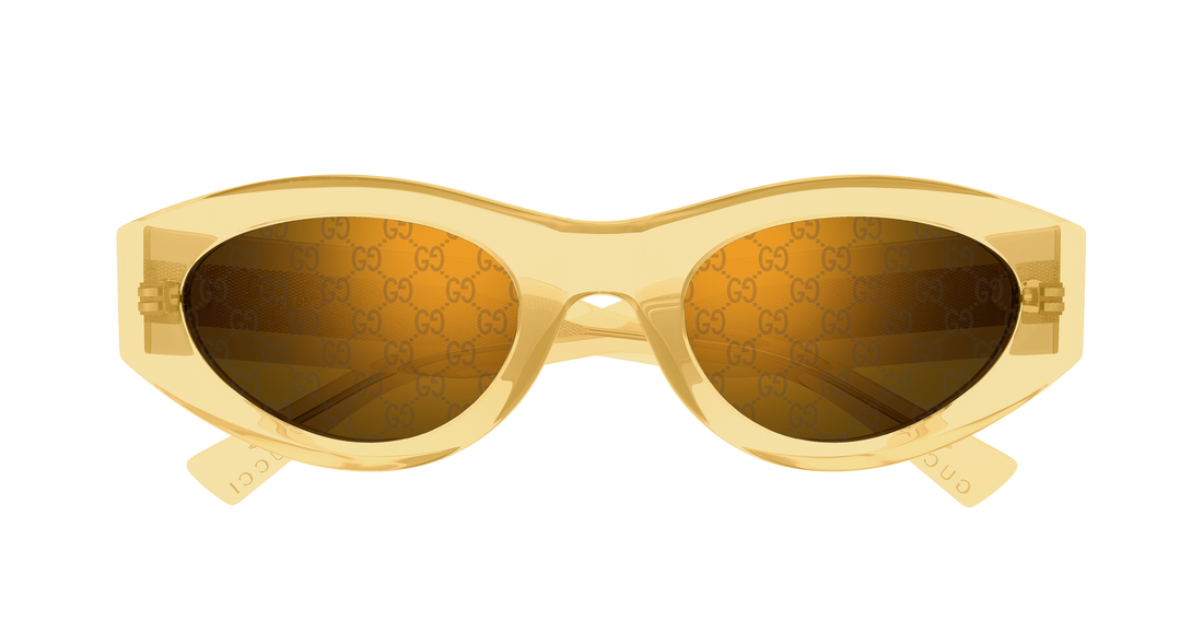 Occhiali da sole gucci gg2065s 004 amarillo round/oval/panthos femenino taglia 52mm - Vista dettagliata