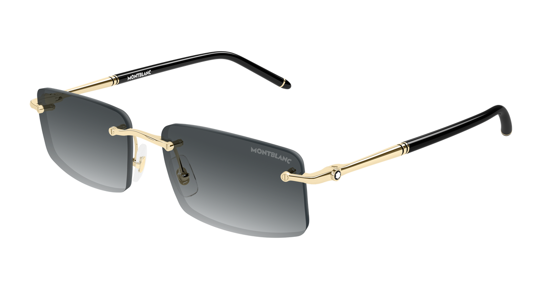 Gafas de sol montblanc mb0443s 007 dorado rectangular / squared masculino talla 56mm - Vista principal