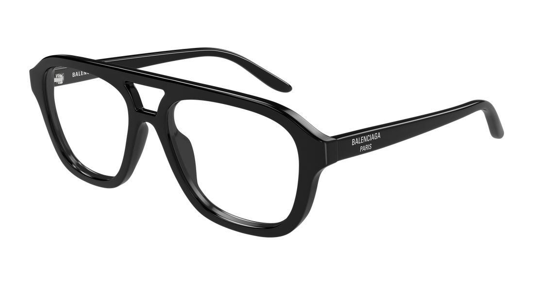 Brillen balenciaga bb0529o 001 negro pilot/navigator masculino größe 55mm - Hauptansicht
