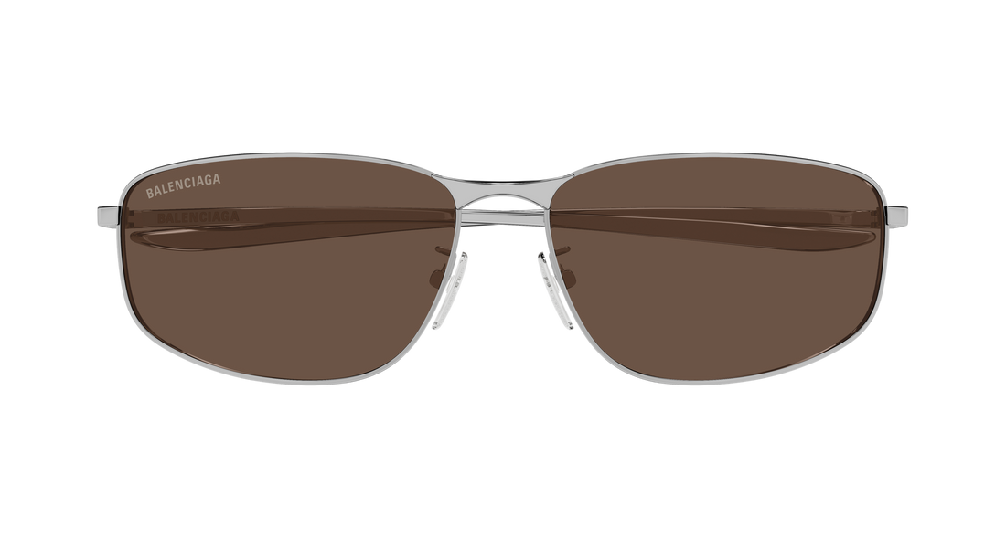 Occhiali da sole balenciaga bb0494sa 002 plateado rectangular / squared masculino taglia 61mm - Vista dettagliata