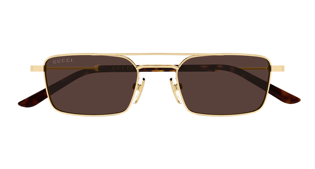 Lunettes de soleil gucci gg2258s 002 dorado rectangular / squared unisex taille 49mm - Vue détaillée