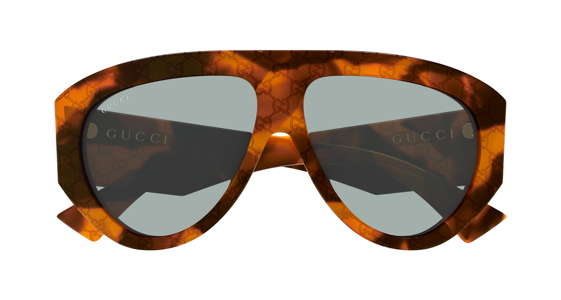 Óculos de sol gucci gg2128s 003 havana pilot/navigator masculino tamanho 58mm - Vista de detalhe