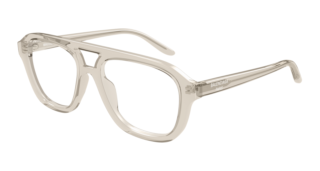 Brillen balenciaga bb0529o 003 beige pilot/navigator masculino größe 55mm - Hauptansicht
