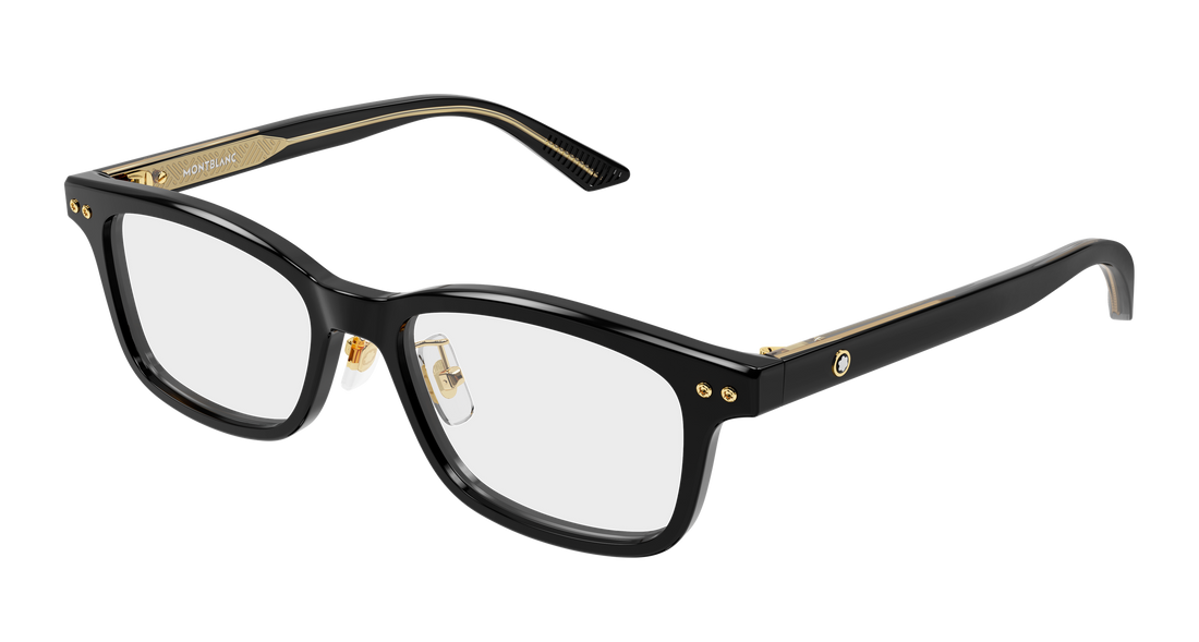 Lunettes de vue montblanc mb0533oj 001 negro rectangular / squared masculino taille 53mm - Vue principale