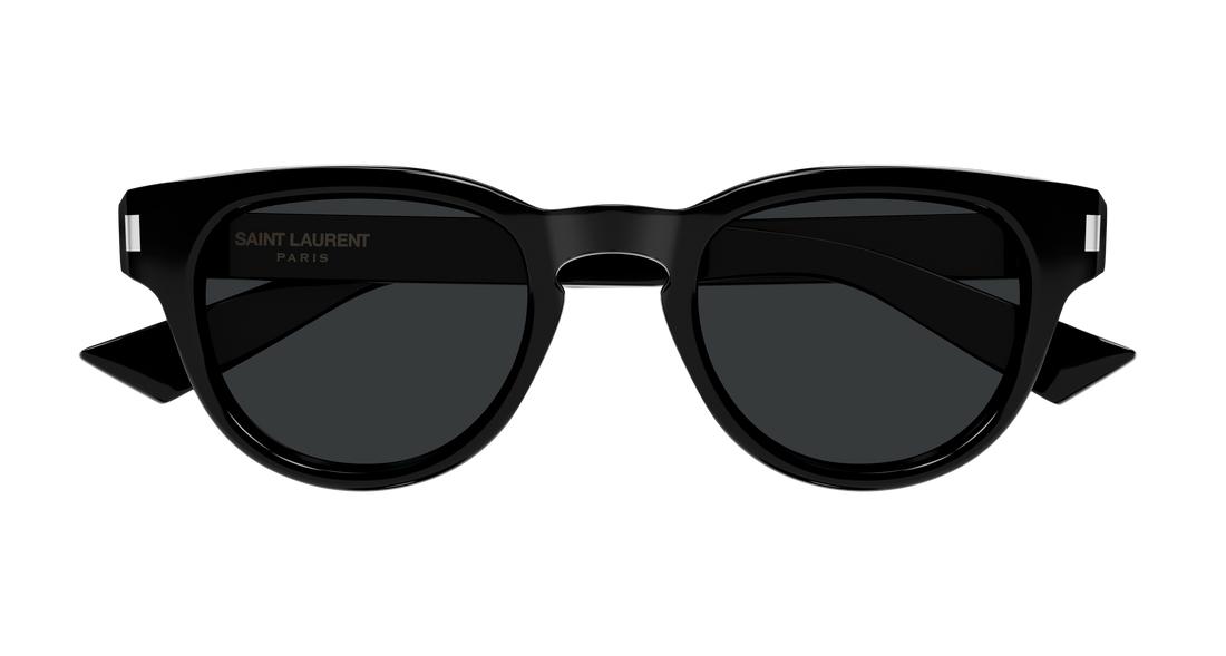 Óculos de sol saint laurent sl 876 001 negro round/oval/panthos masculino tamanho 48mm - Vista de detalhe