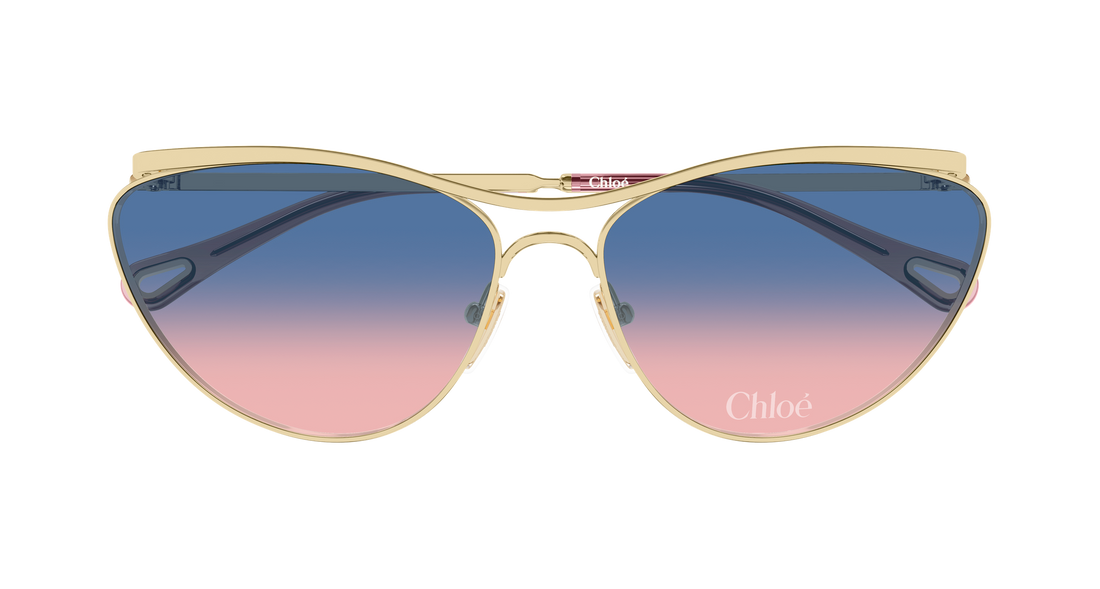 Lunettes de soleil chloé ch0386s 001 dorado geometrical/directional femenino taille 62mm - Vue détaillée
