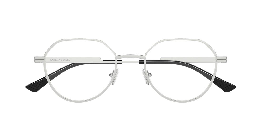 Occhiali da vista bottega veneta bv1468o 002 plateado round/oval/panthos unisex taglia 51mm - Vista dettagliata