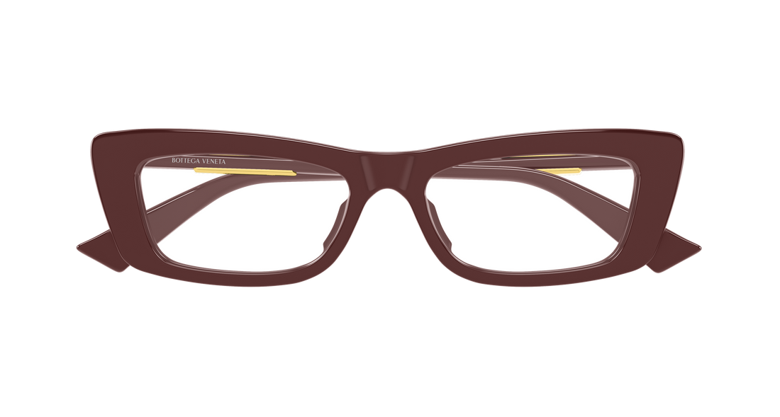 Óculos graduados bottega veneta bv1449o 004 burdeos rectangular / squared femenino tamanho 52mm - Vista de detalhe