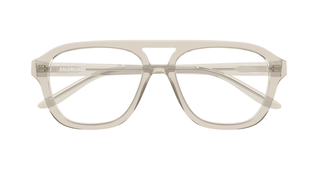 Brillen balenciaga bb0529o 003 beige pilot/navigator masculino größe 55mm - Detailansicht