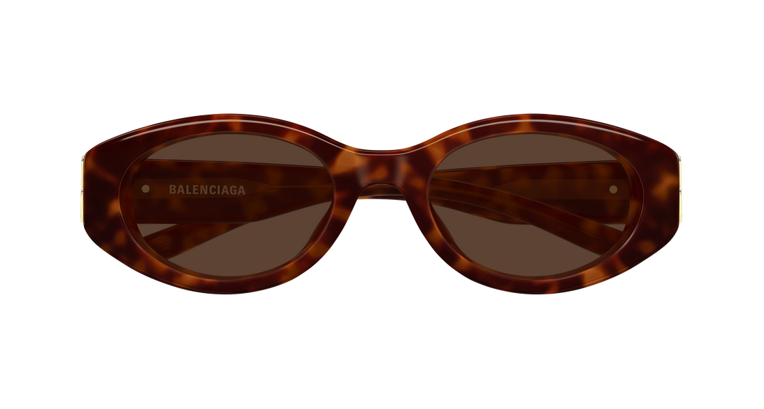 Lunettes de soleil balenciaga bb0507sk 002 havana round/oval/panthos femenino taille 55mm - Vue détaillée