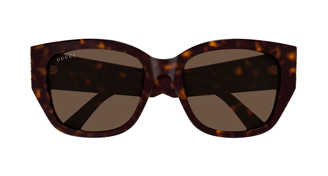 Óculos de sol gucci gg2043sa 002 havana round/oval/panthos femenino tamanho 55mm - Vista de detalhe