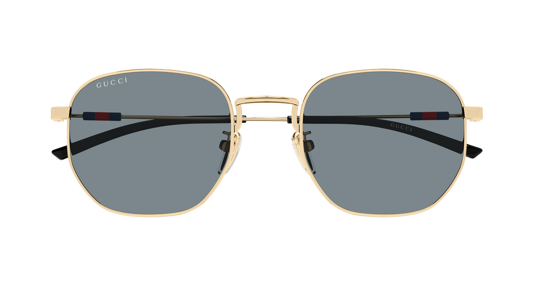 Óculos de sol gucci gg2095s 003 dorado round/oval/panthos masculino tamanho 52mm - Vista de detalhe
