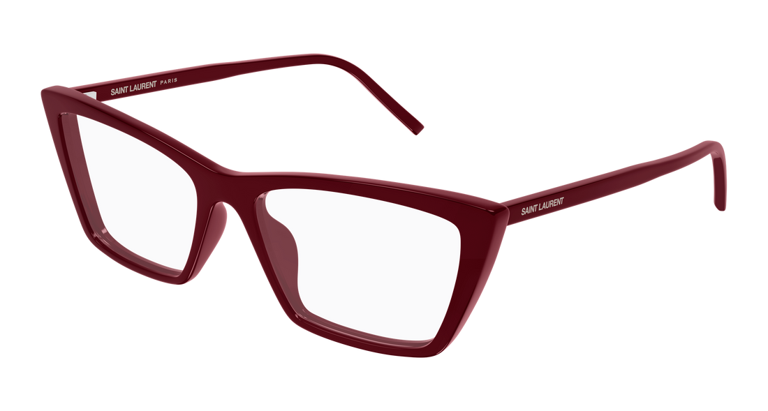 Lunettes de vue saint laurent sl 737 mica thin opt 011 rojo rectangular / squared femenino taille 54mm - Vue principale