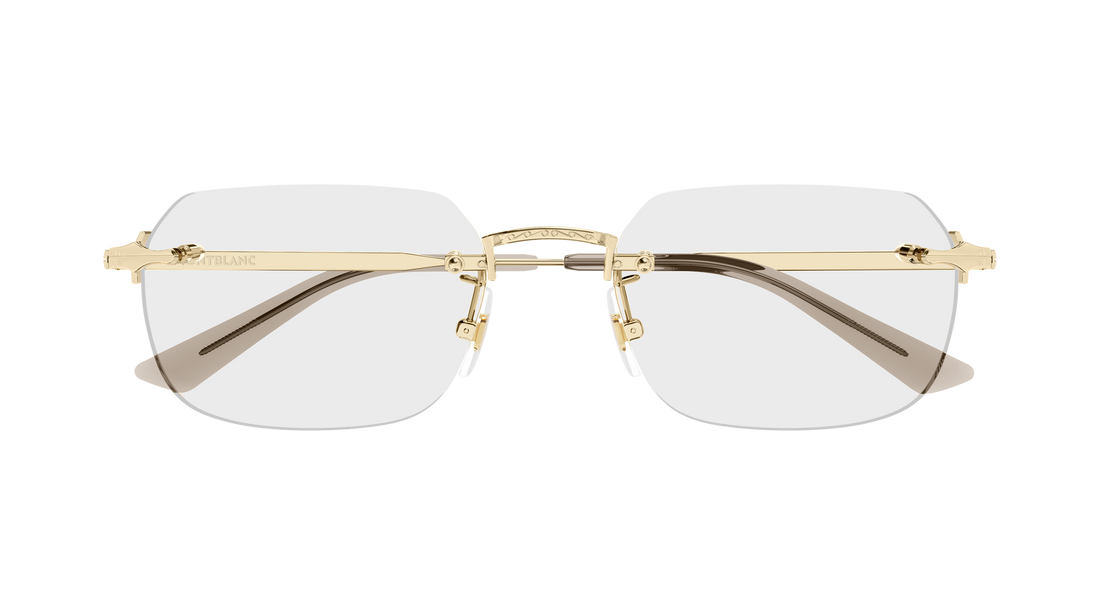 Lunettes de vue montblanc mb0514o 001 dorado rectangular / squared masculino taille 54mm - Vue détaillée