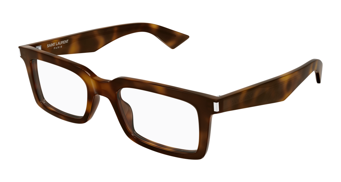 Lunettes de vue saint laurent sl 860 opt 002 havana rectangular / squared masculino taille 52mm - Vue principale