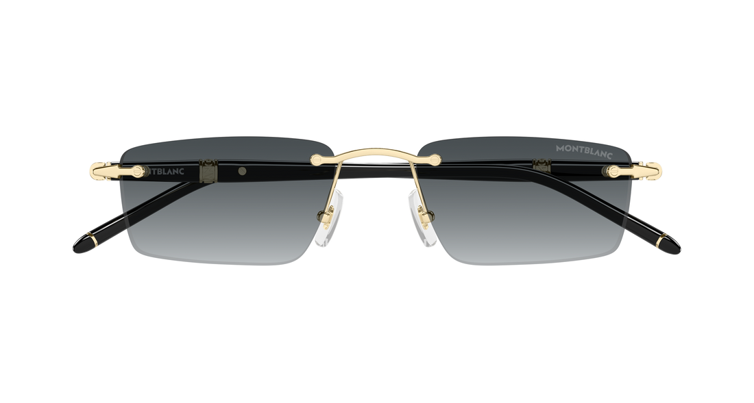 Gafas de sol montblanc mb0484s 001 dorado rectangular / squared masculino talla 54mm - Vista de detalle