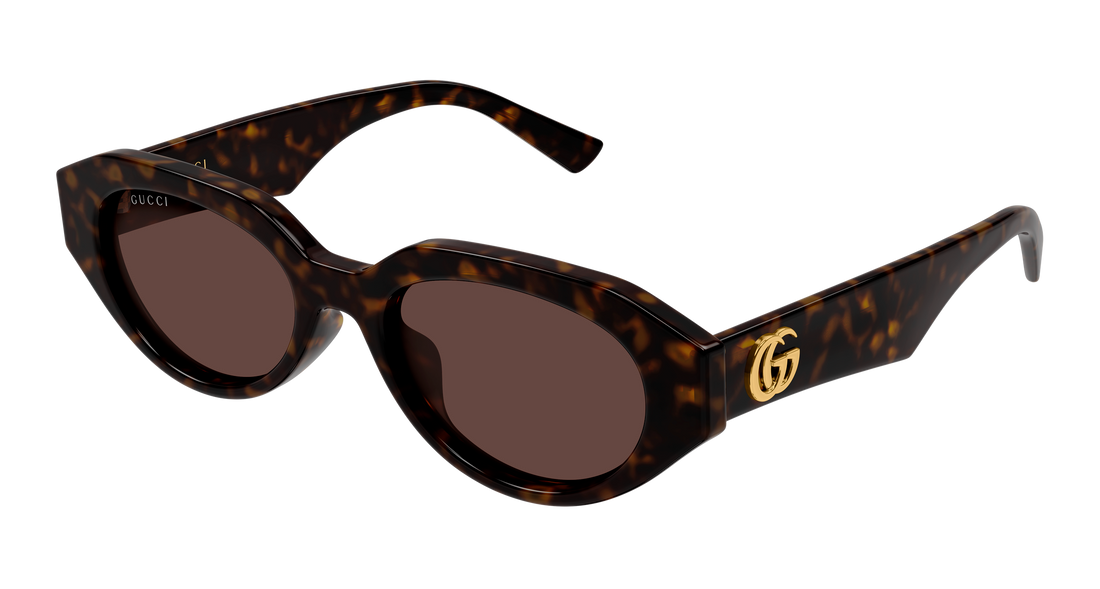 Lunettes de soleil gucci gg2206sa 002 havana round/oval/panthos femenino taille 53mm - Vue principale