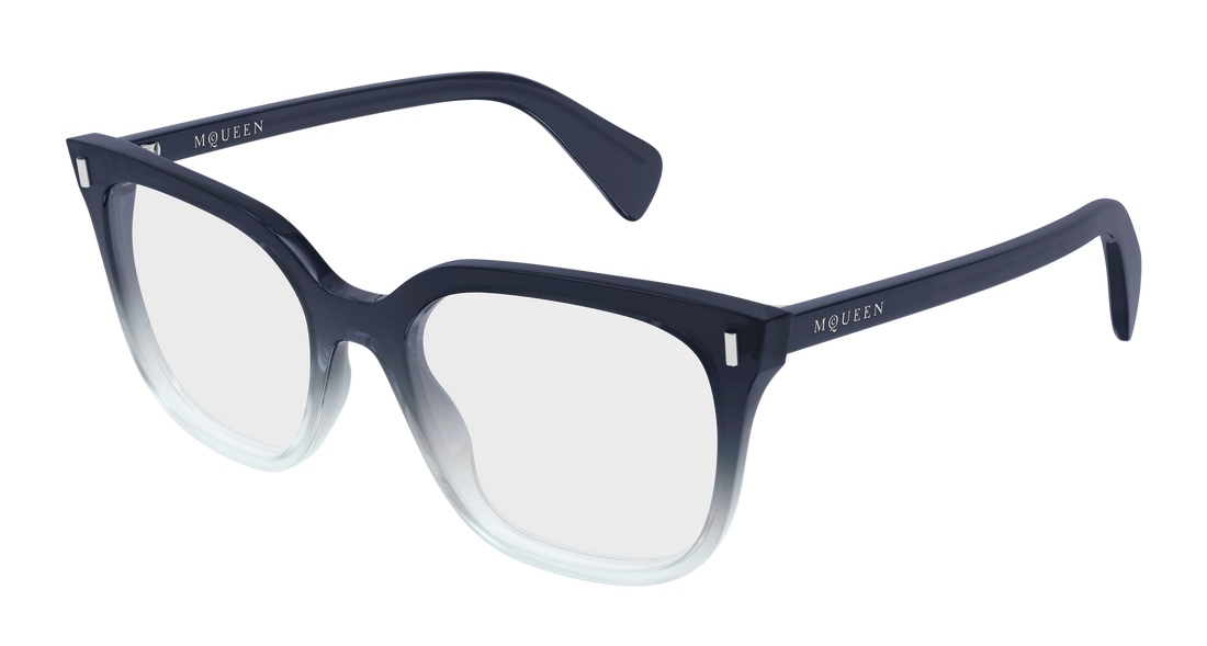 Lunettes de vue alexander mcqueen am0585o 004 azul rectangular / squared femenino taille 53mm - Vue principale