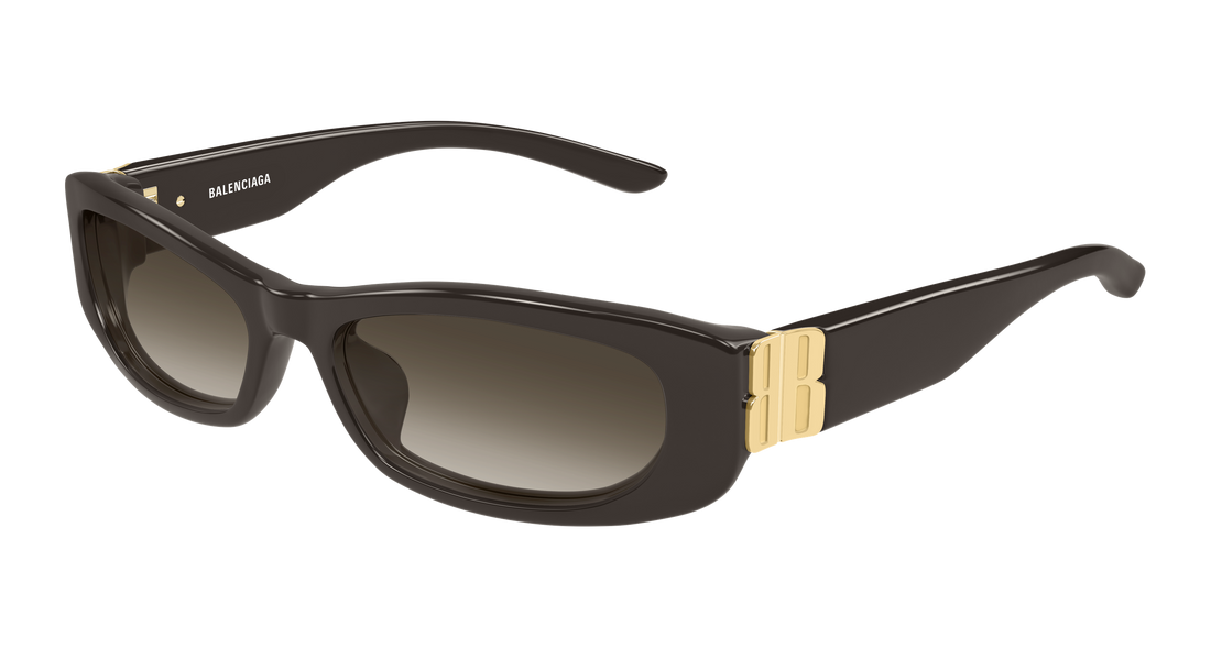 Lunettes de soleil balenciaga bb0505s 004 marron rectangular / squared femenino taille 57mm - Vue principale