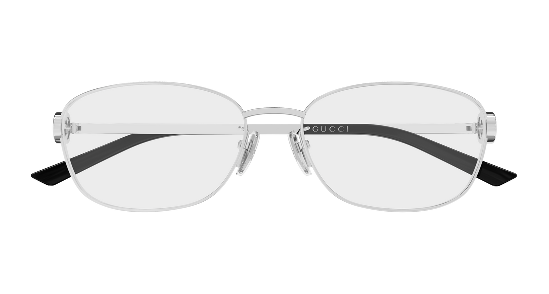 Lunettes de vue gucci gg2234oa 002 plateado round/oval/panthos femenino taille 57mm - Vue détaillée