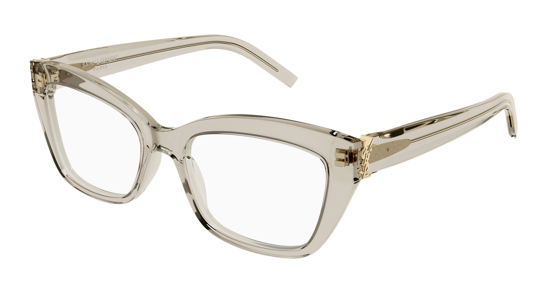 Brillen saint laurent sl m117 009 beige cat eye femenino größe 53mm - Hauptansicht