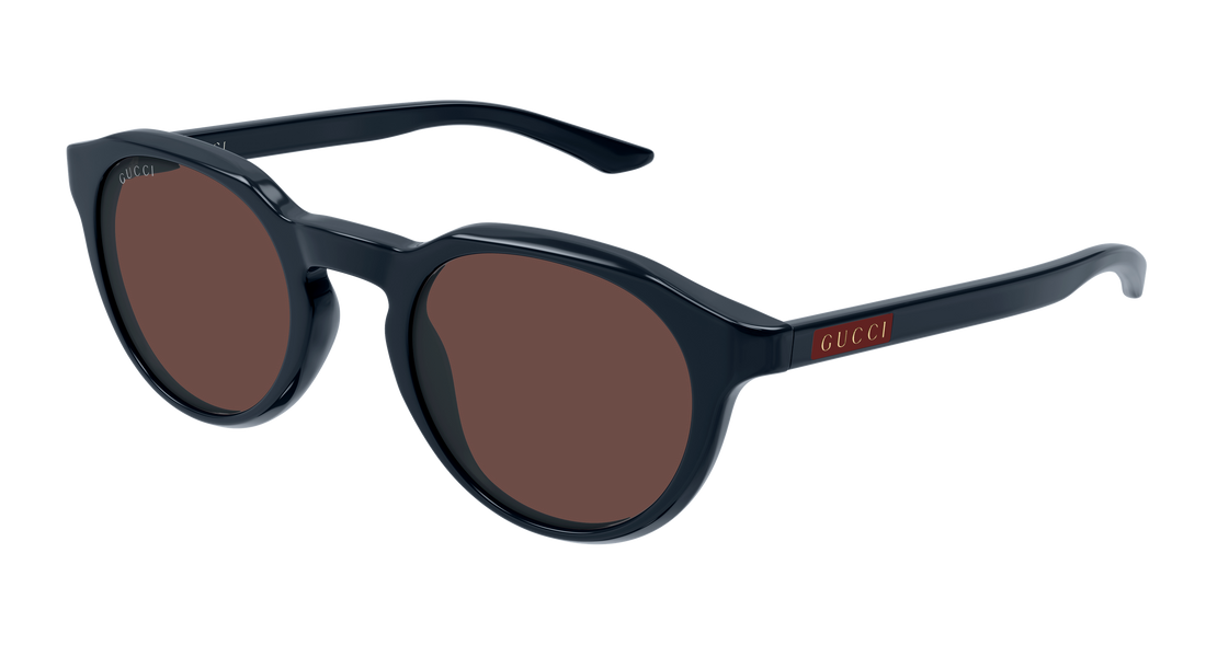 Óculos de sol gucci gg2079s 004 azul round/oval/panthos masculino tamanho 48mm - Vista principal