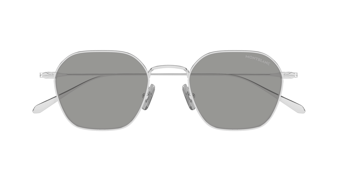 Gafas de sol montblanc mb0472s 002 plateado geometrical/directional masculino talla 50mm - Vista de detalle