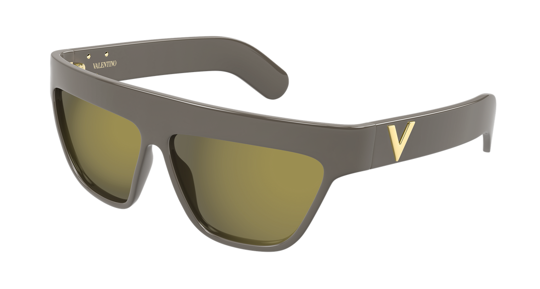 Lunettes de soleil valentino vg0068s 003 marron geometrical/directional unisex taille 62mm - Vue principale