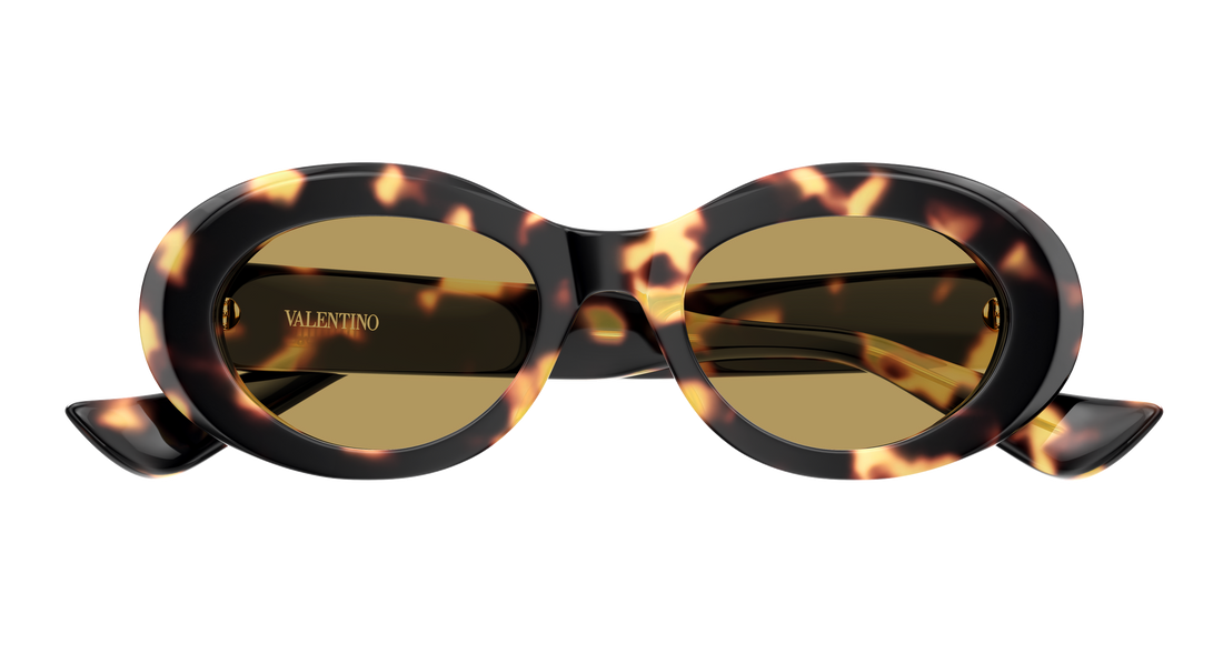 Sonnenbrillen valentino vg0057s 002 havana round/oval/panthos femenino größe 50mm - Detailansicht